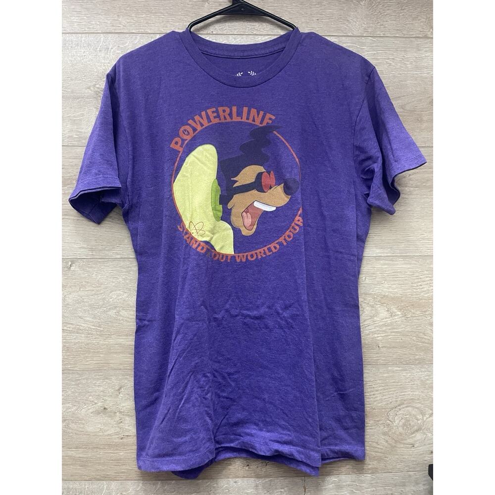 Disney Teepublic Tee Public Powerline Goofy Movie World Tour 95 Purple Shirt M